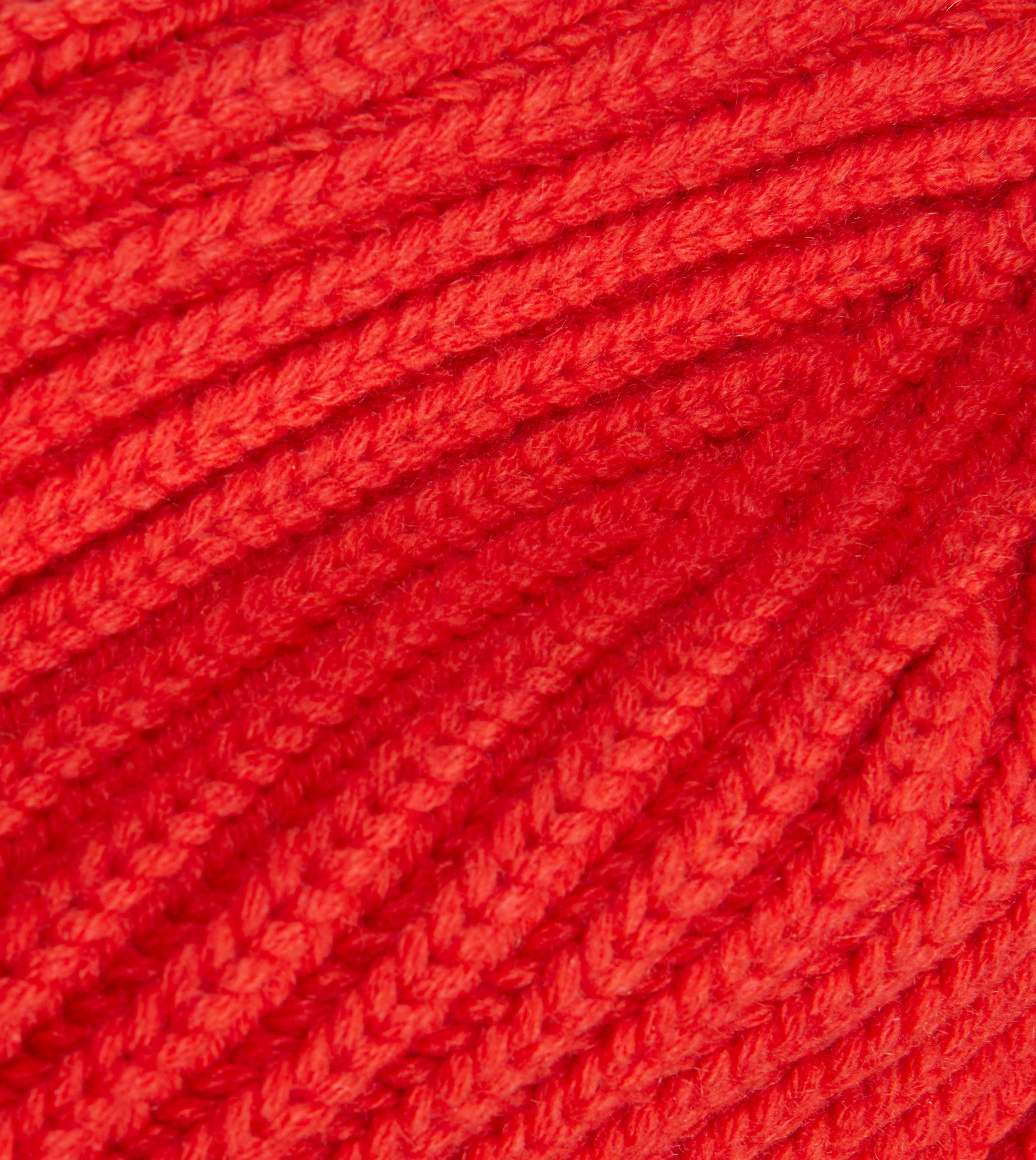 Orange Cashmere Ribbed Knit Cap - Image 2