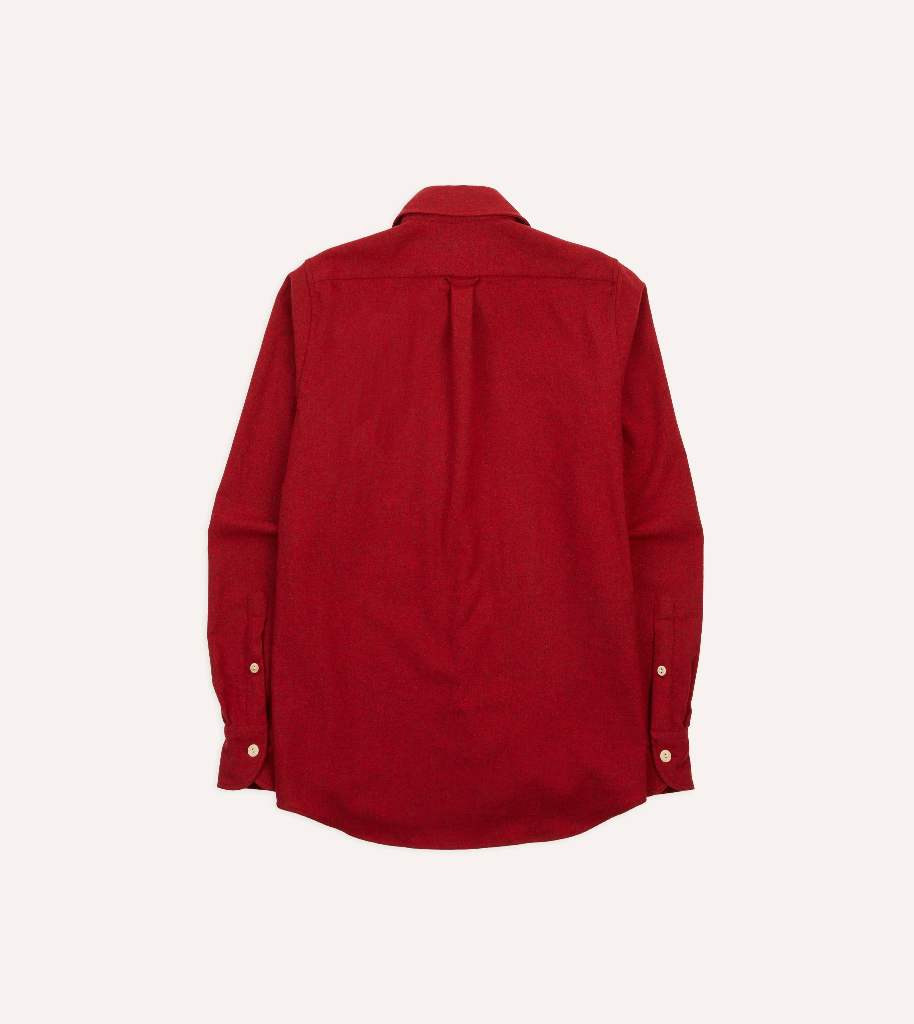 Red Wool Two-Pocket Work Shirt - Image 6