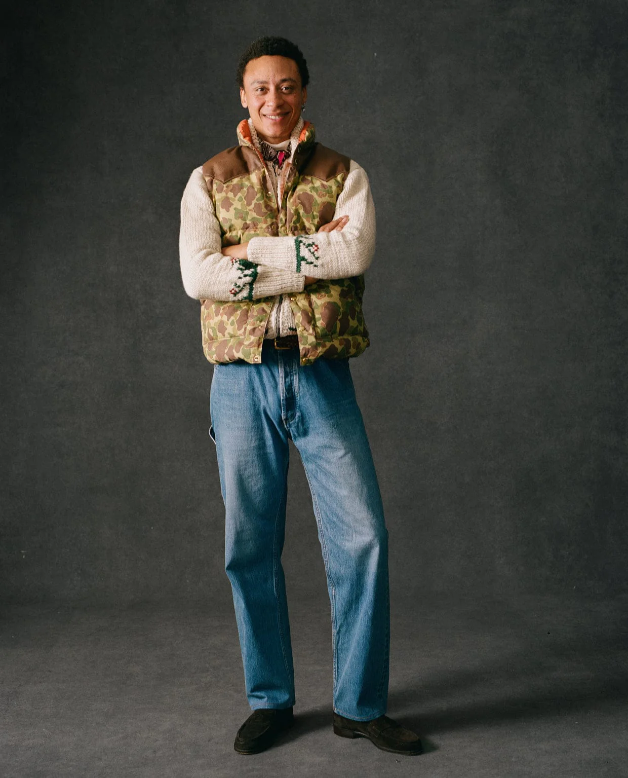 Rocky Mountain Featherbed for Drake's Camo Ripstop Cotton Christy Down Vest - Image 9