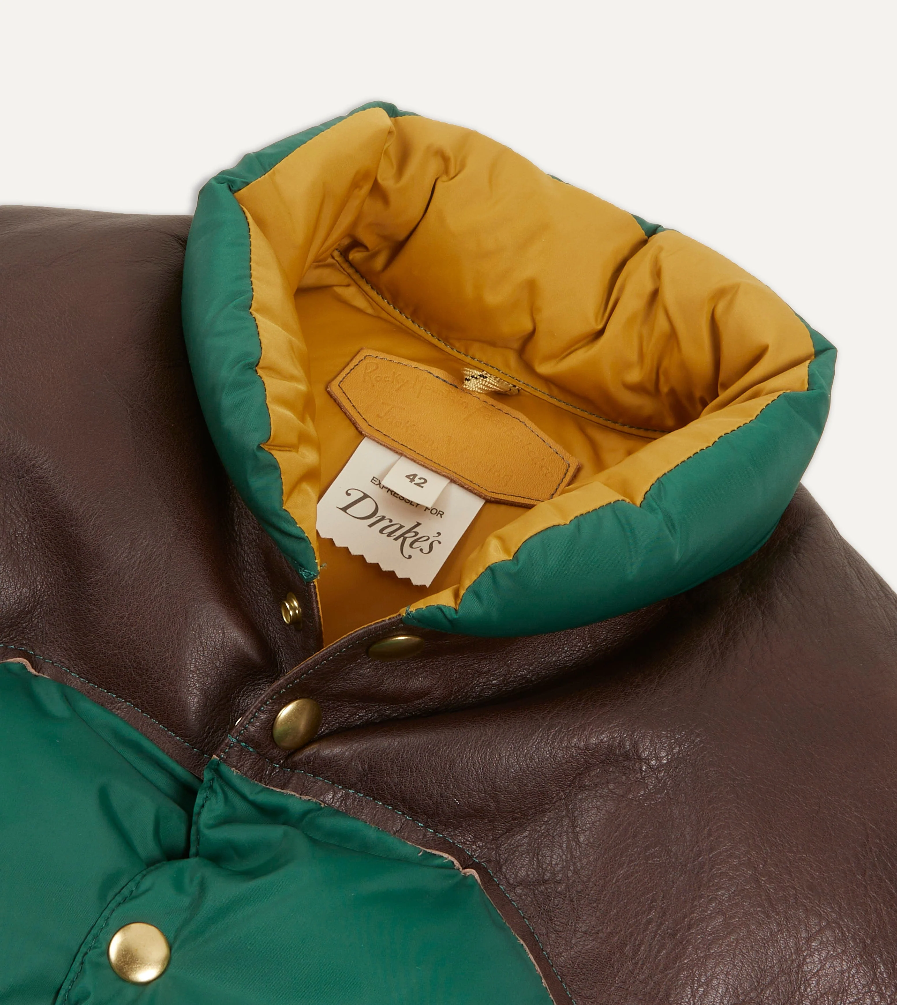 Rocky Mountain Featherbed for Drake's Green Nylon Leather Christy Down Vest - Image 3
