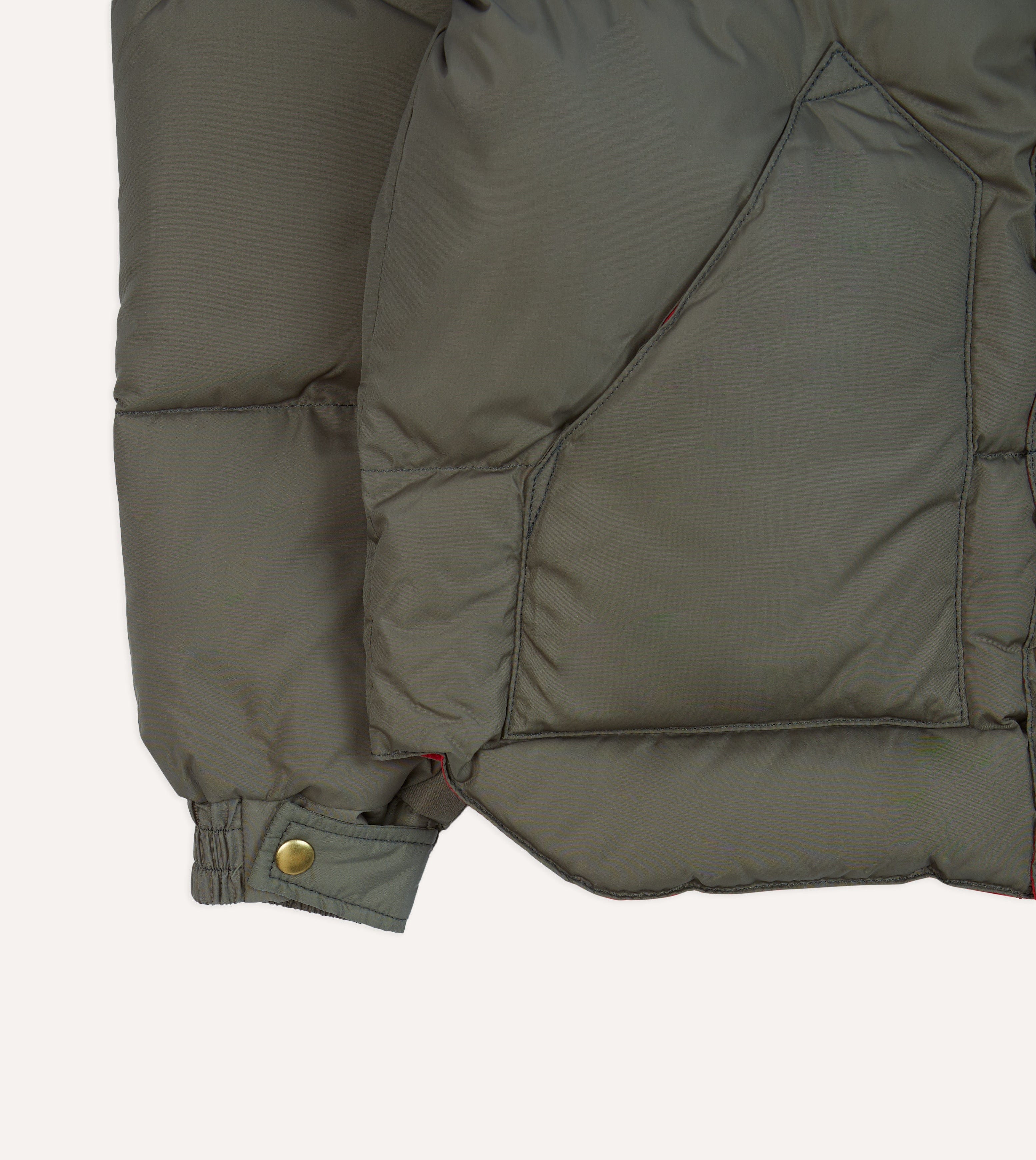 Rocky Mountain Featherbed for Drake's Olive Nylon Christy Down Jacket - Image 7