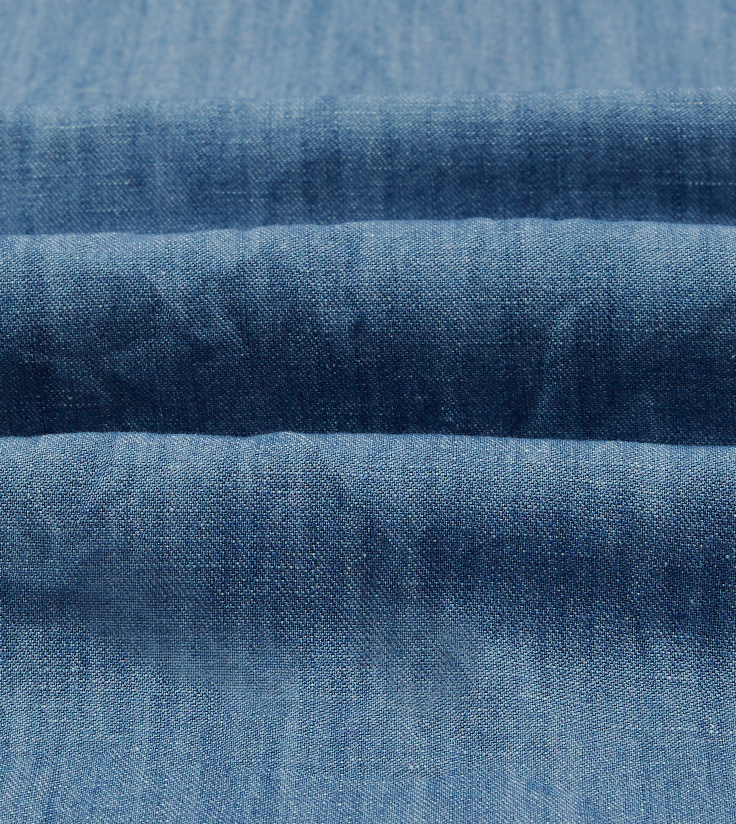 Stone Wash Cotton-Linen Long Point Collar Work Shirt - Image 2