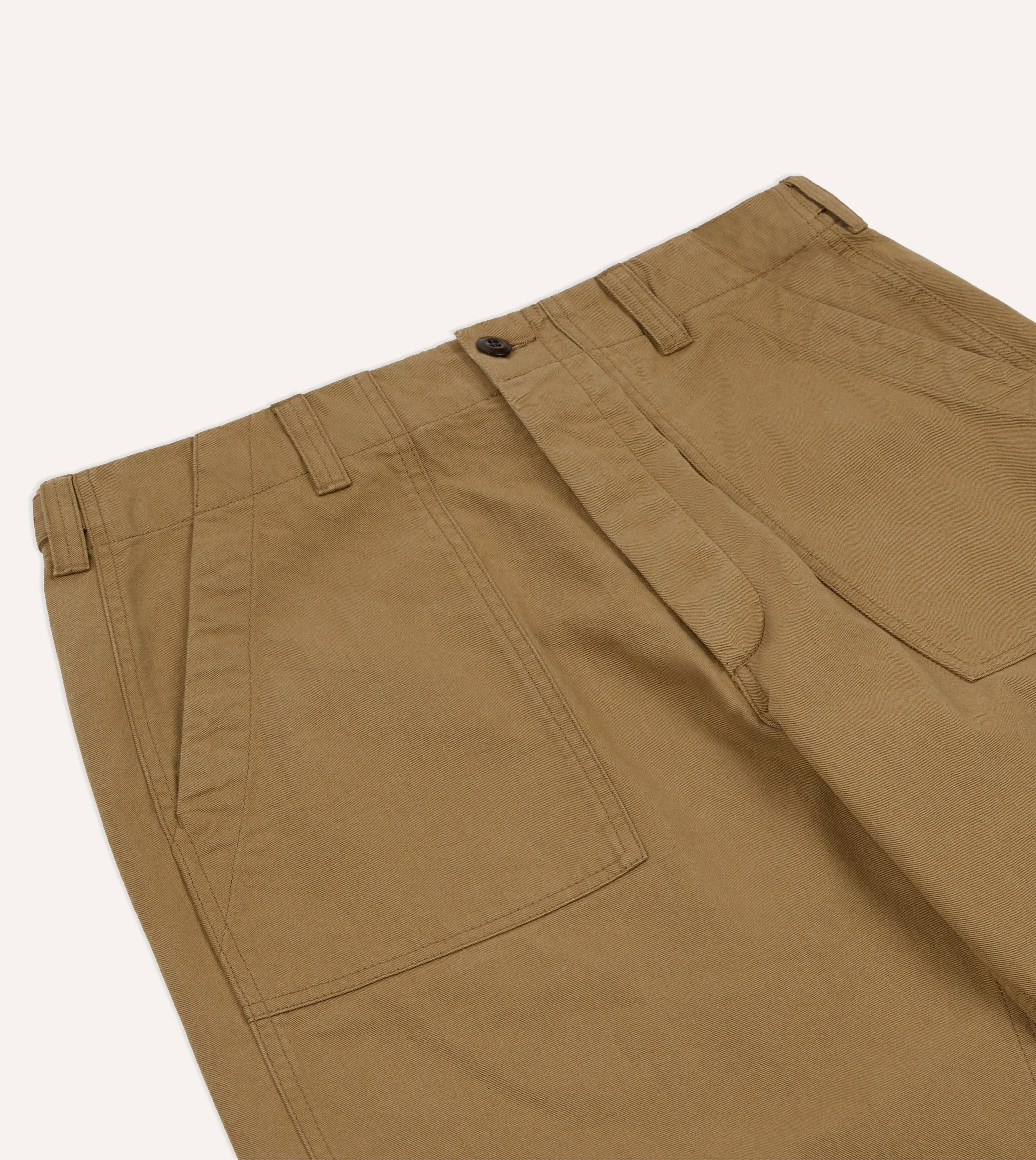 Tan Cotton Twill Fatigue Trouser - Image 4