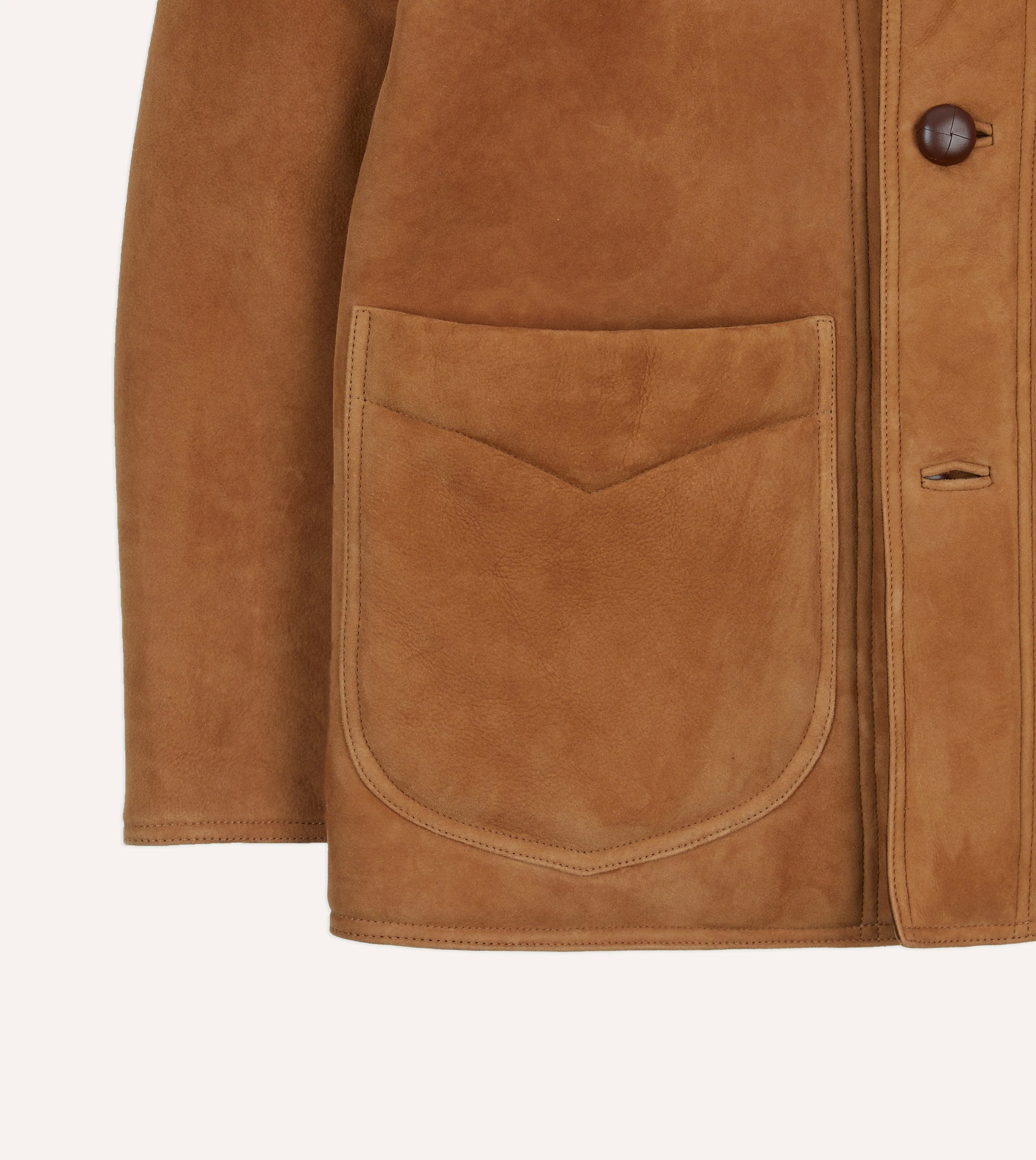 Tan Western Shearling Jacket - Image 6