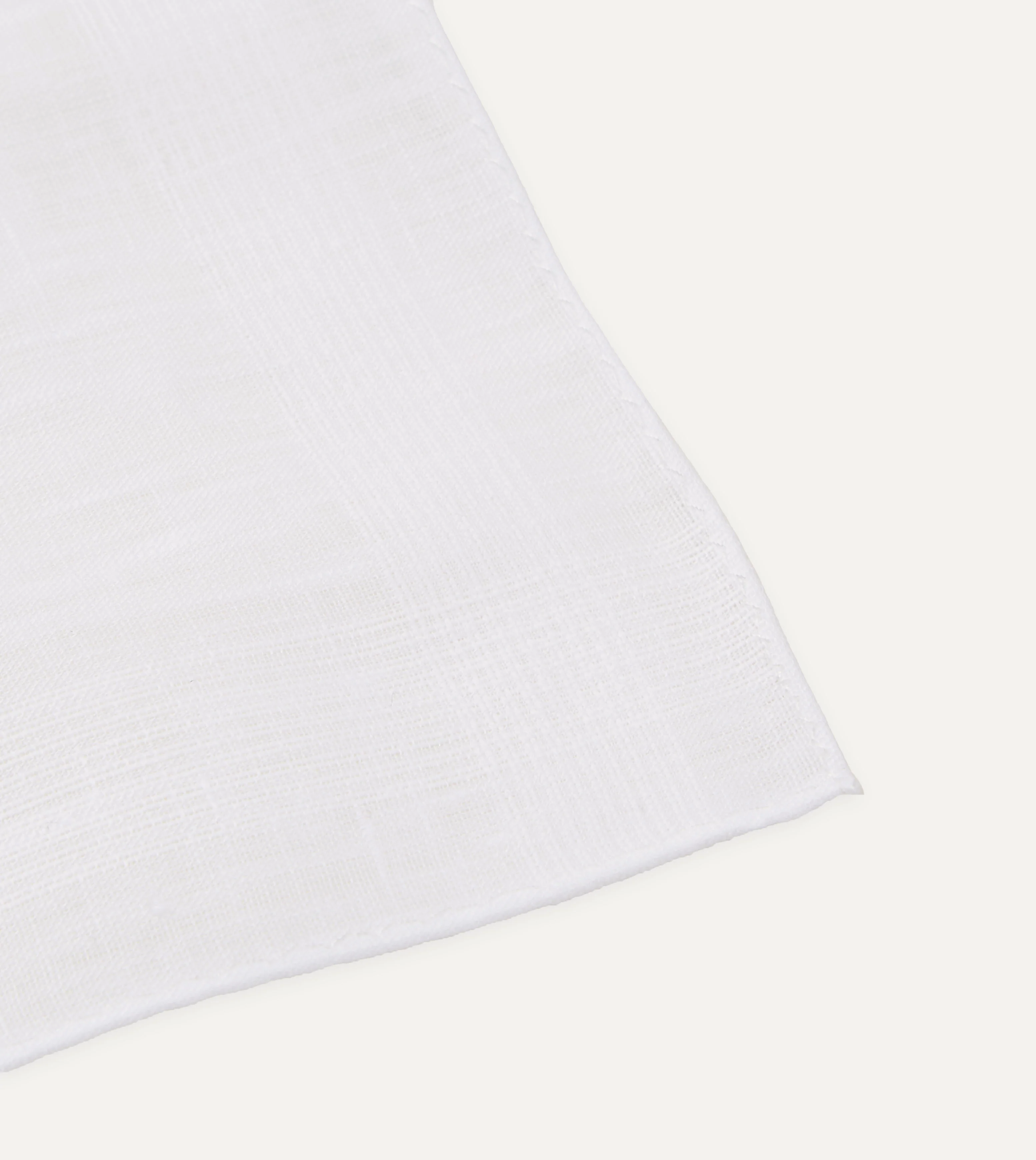 White Linen Pocket Square - Image 3